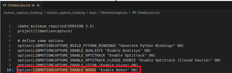 图 5-libmotioncapture启动sdk